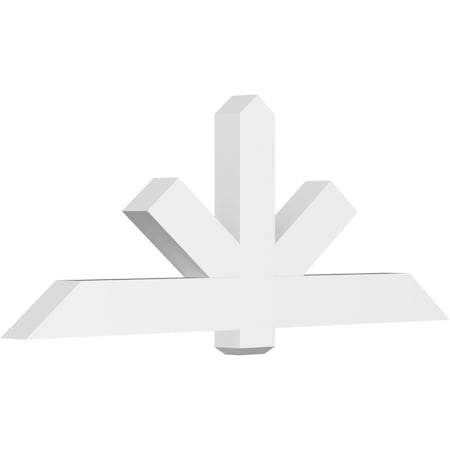 Ekena Millwork Kennewick Architectural Grade PVC Gable Bracket, 72"W x 27"H x 4"D x 6"F, 9/12 Pitch GBP072X27X0406KEN00